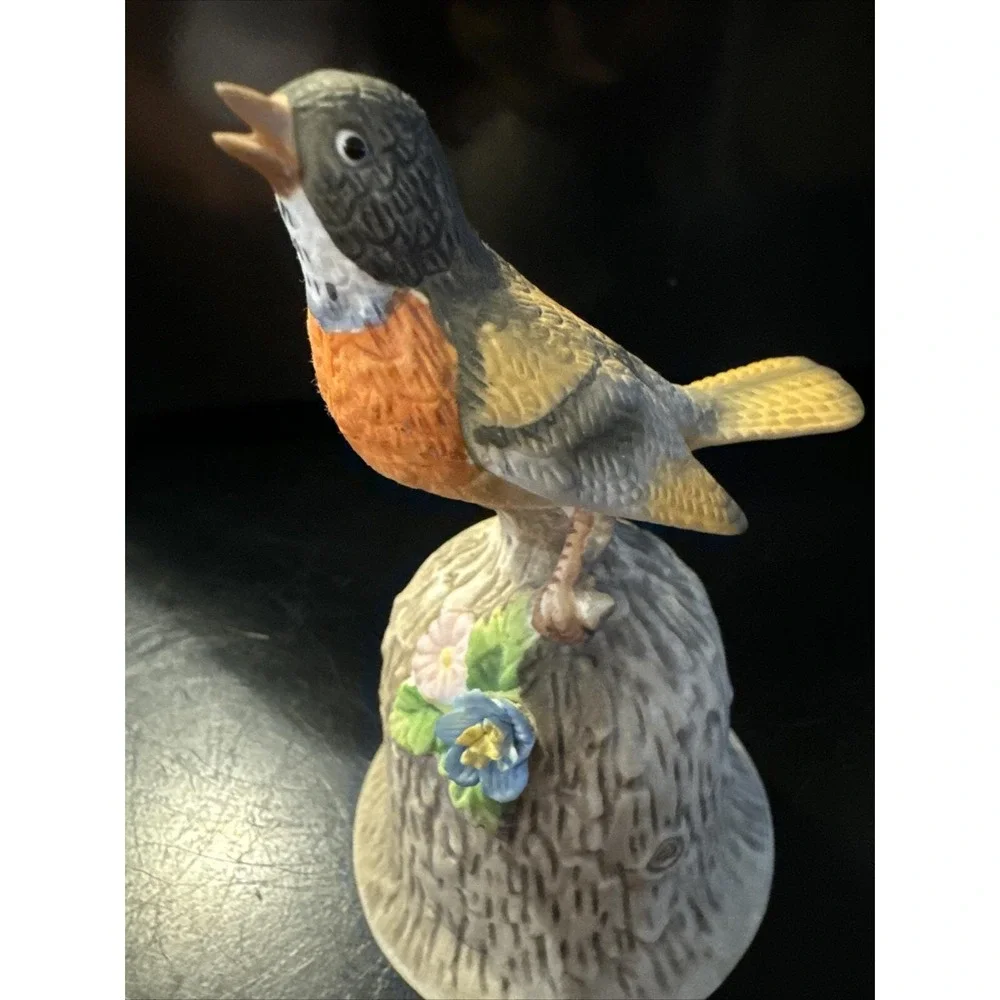 Vintage! TOWLE Fine Bone China Singing DREAM BIRD BELL approx. 4.5
